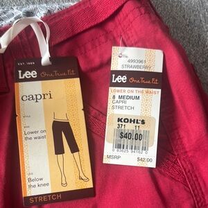 Lee Strawberry Capri Pants